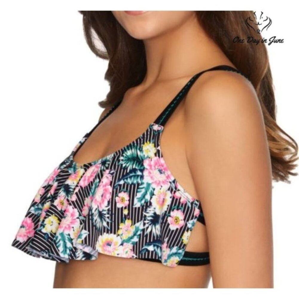 Arizona Jean Co. Juniors Flounce Bikini Top Size XL - Picture 3 of 3